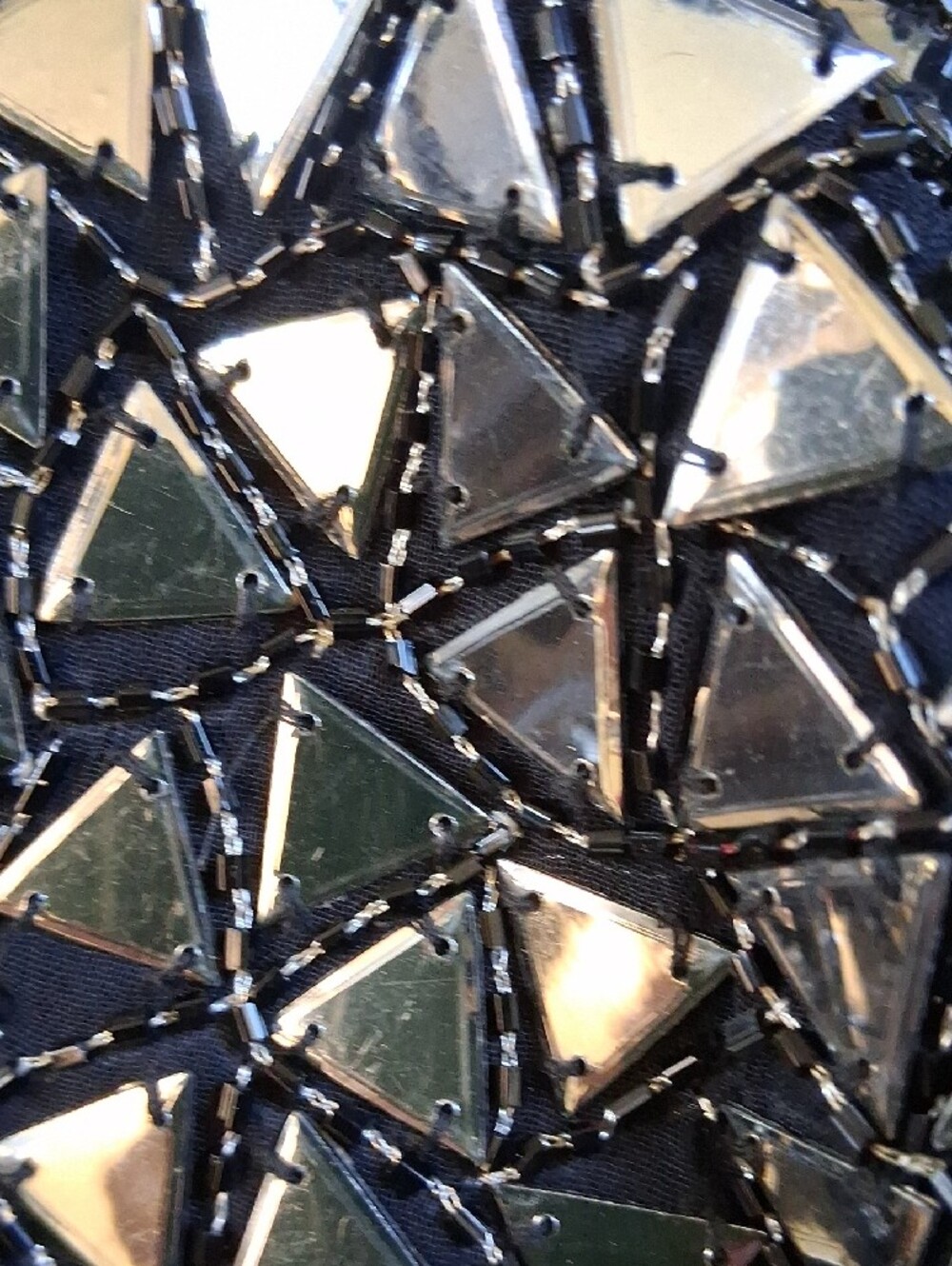 Parker Strapless Silver Mosaic Sequin Dress - Picture 6 of 6
